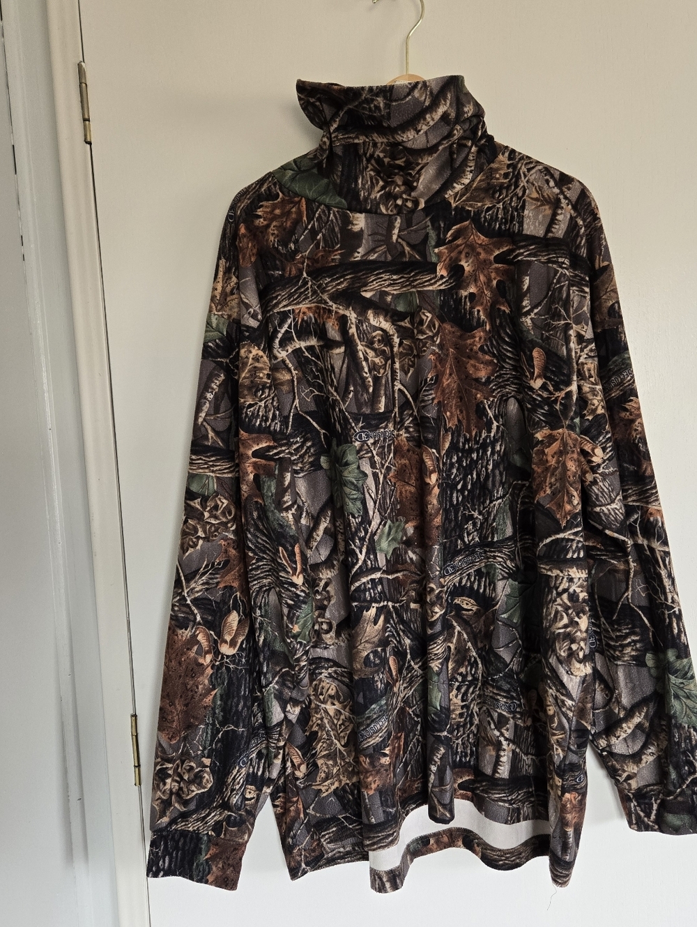 Cabela's Camo Turtleneck Pullover - Brown & Green Men's 2XL